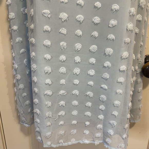 Light blue V Neck bell sleeve dress size XL. NWT - Picture 4 of 9